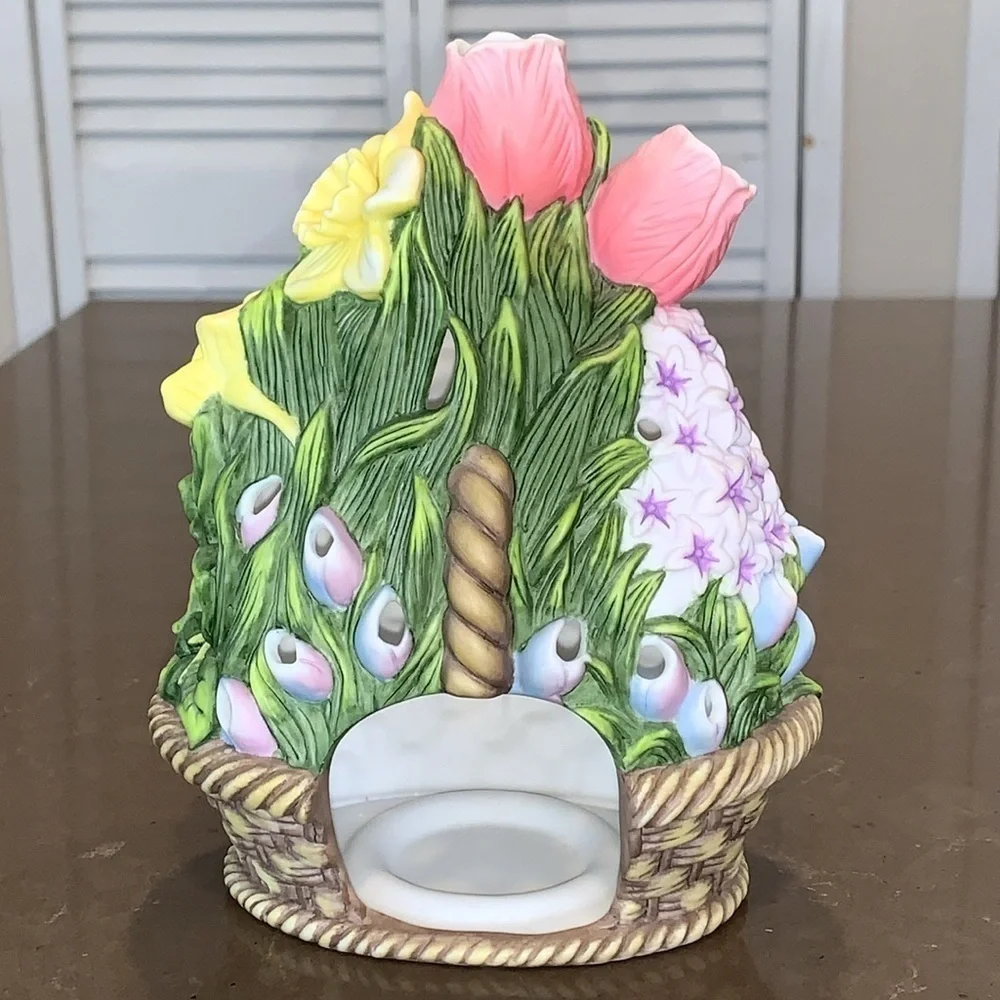NiB PartyLite Floral Bouquet Tealight Candle Holder P7747 - Picture 4 of 8